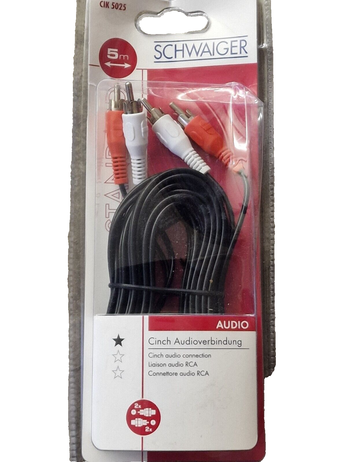 Schwaiger CIK 5025 Cinch Audioverbindung 5 Meter